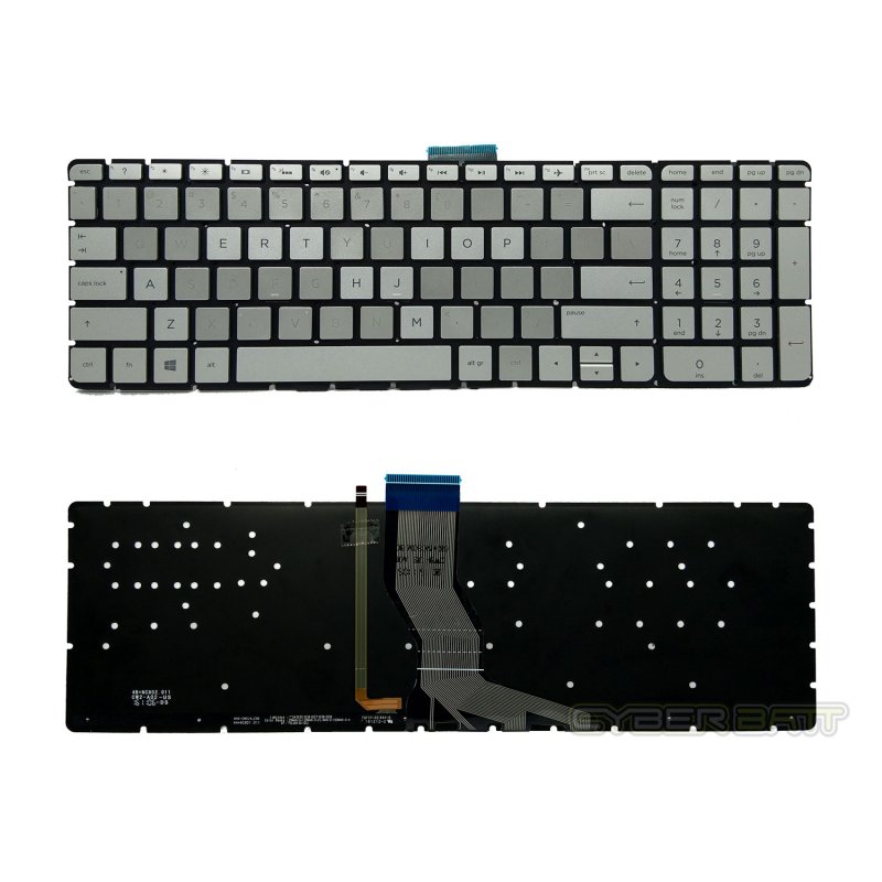 Keyboard HP 15-AB Series Gray US (Blacklight)