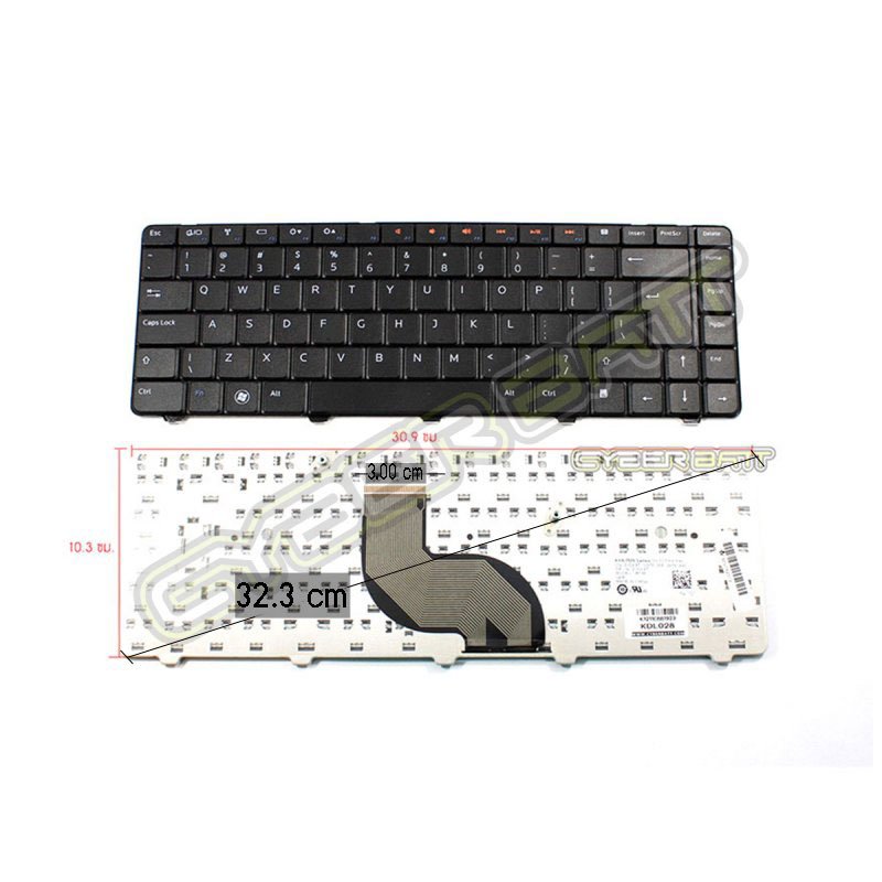 Keyboard Dell Inspiron N4010 4030 Black UK (Big Enter)  