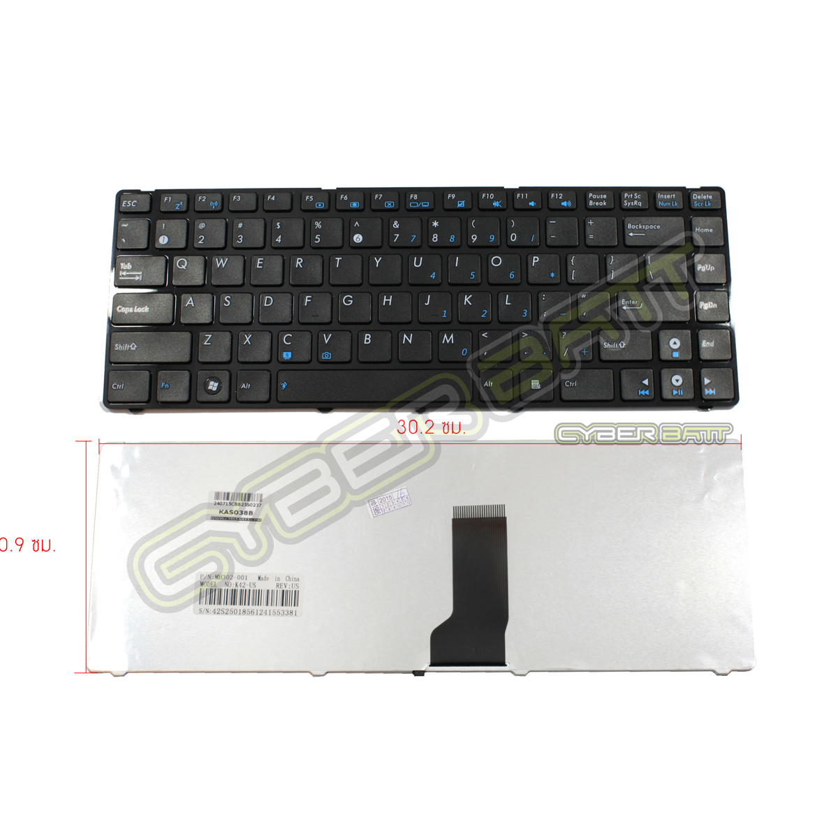 Keyboard Asus A42 Series Black US 