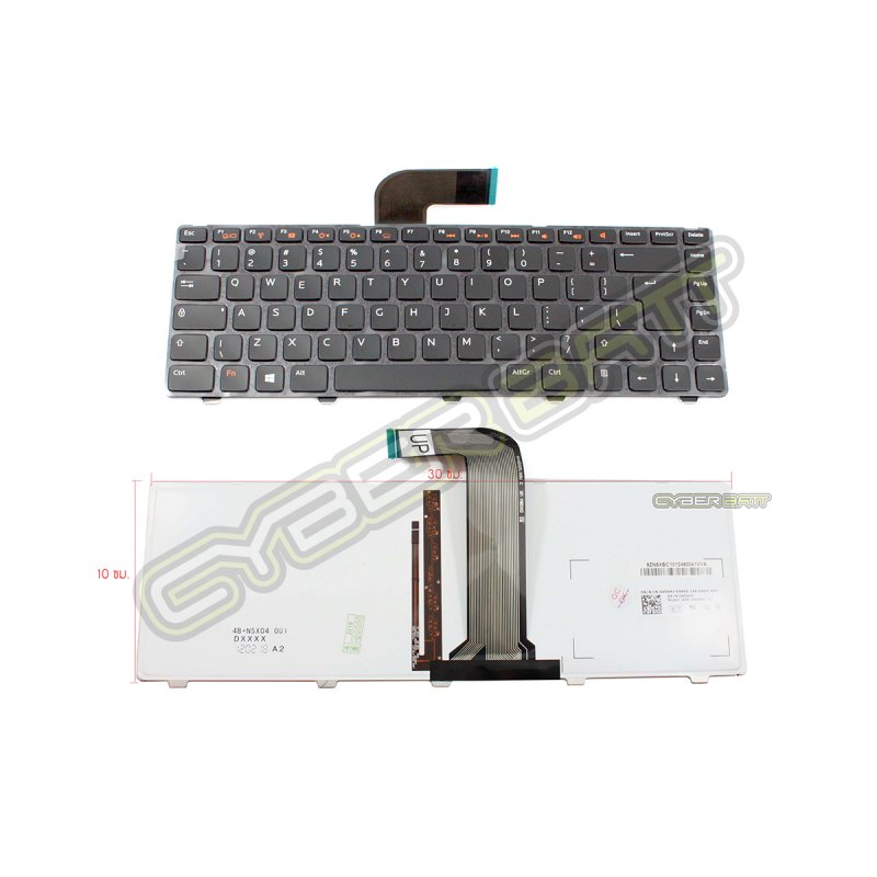Keyboard Dell Inspiron N4110 LED Backlight Black UK (Big Enter) 
