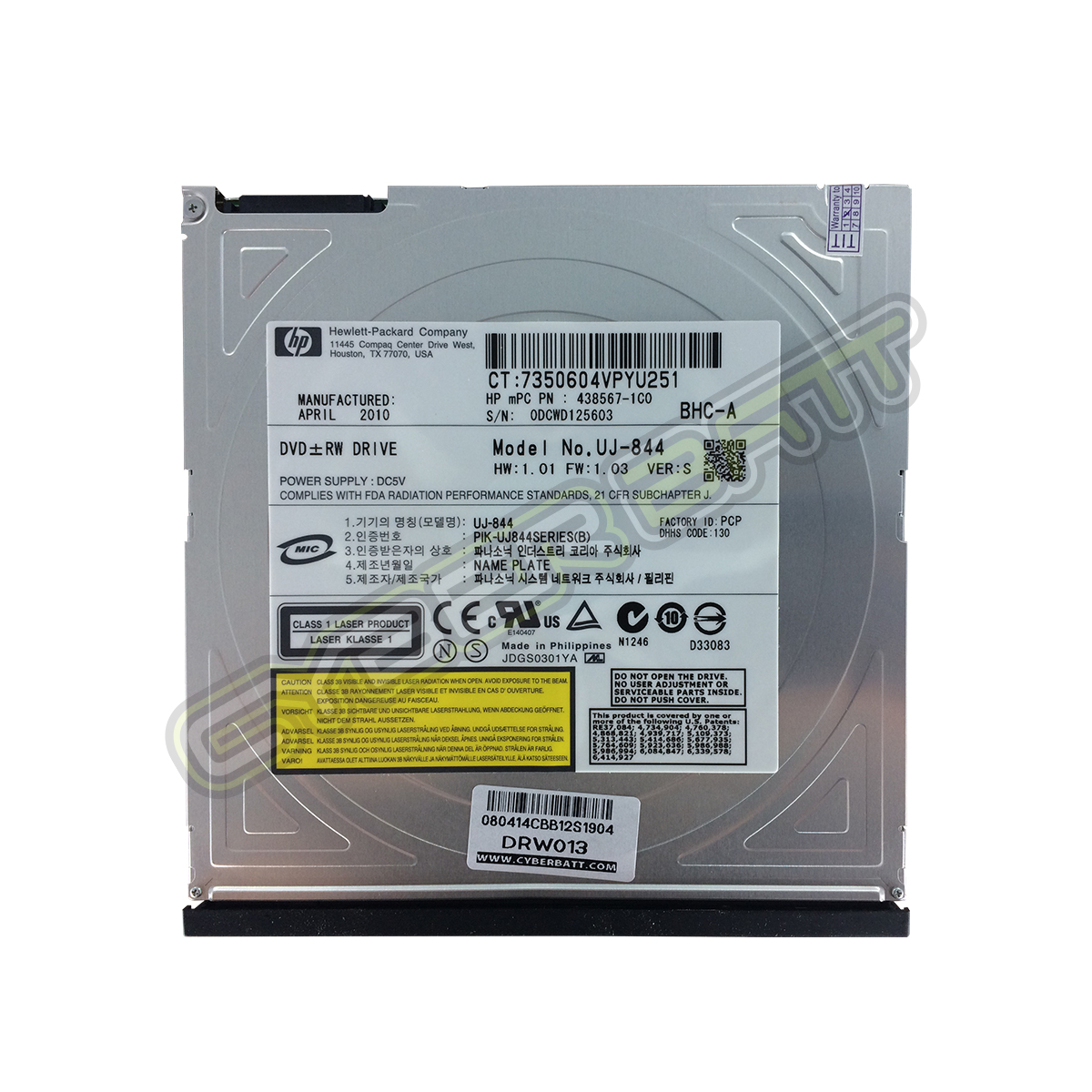 DVD±RW Notebook UJ-844 7.5 mm Driver  (Silver)