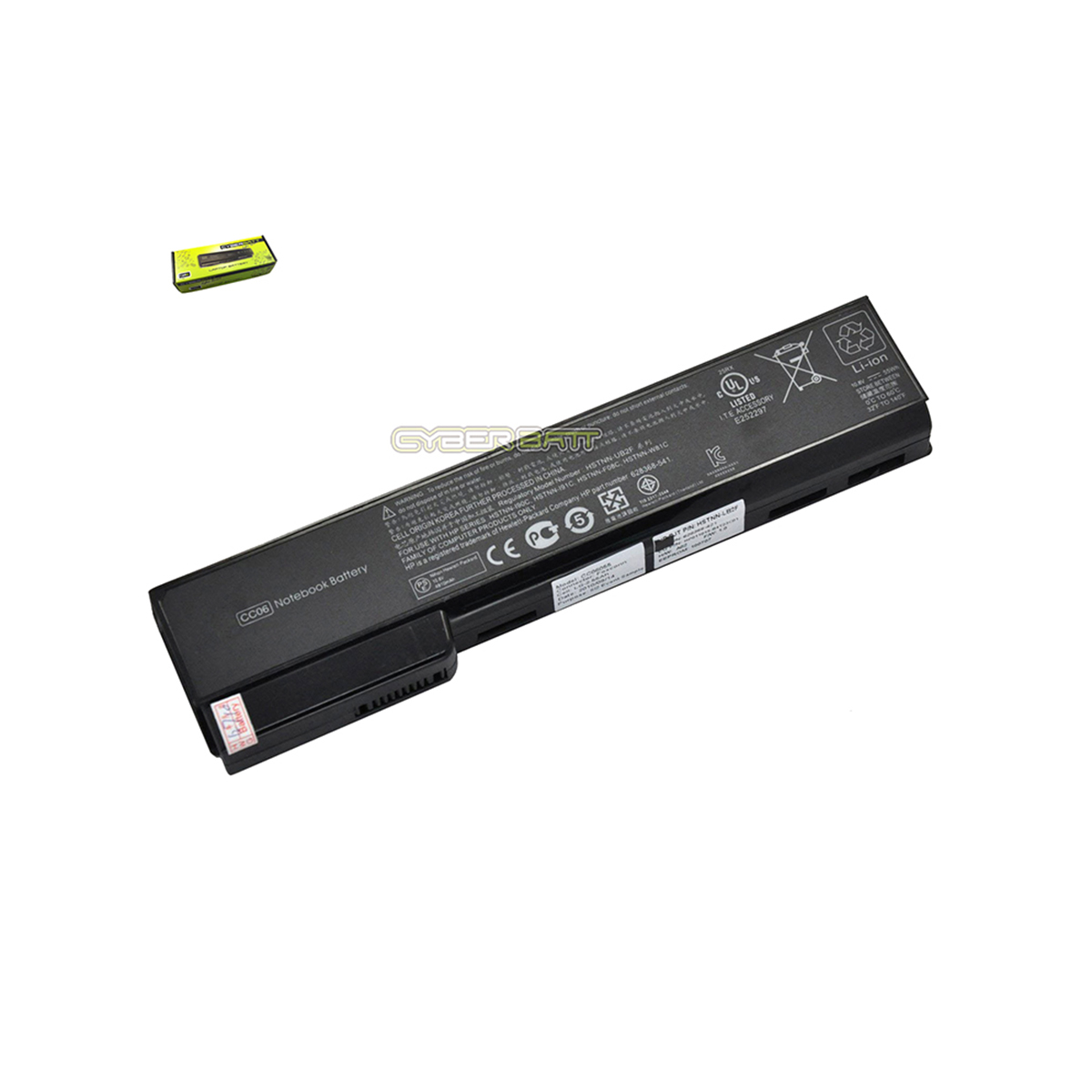 Battery HP ProBook 6360b : 10.8V-4400mAh Black (CYBERBATT)