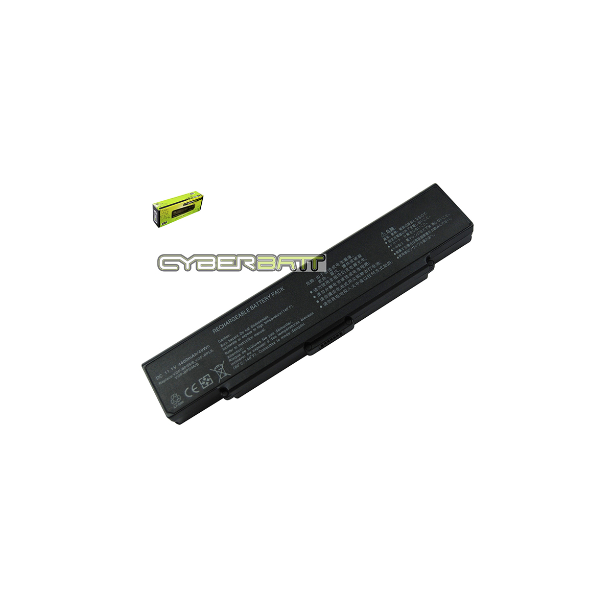 Battery Sony Vaio VGN-AR53DB : 11.1V-4400mAh Black (CYBERBATT)