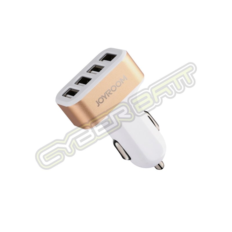 CHARGING C-M401 Smart Chip 5V/4.2A  4-USB Port Quick Charge Car for Smartphones & Tablets & Power Bank Joyroom (Gold)