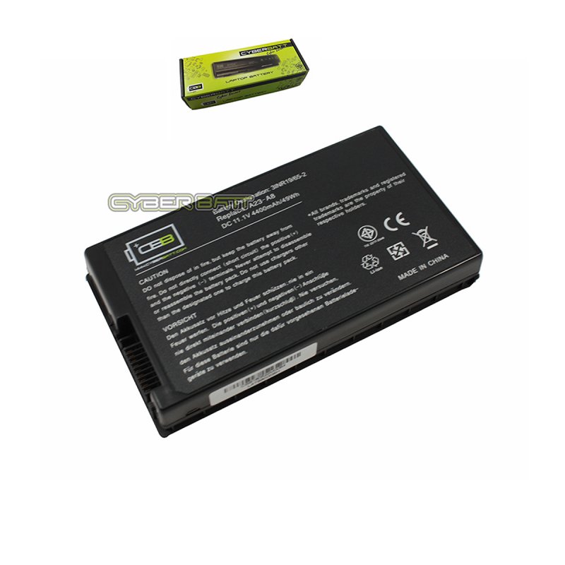 Battery Asus A8000 : 11.1V-4400mAh Black (CYBERBATT) 