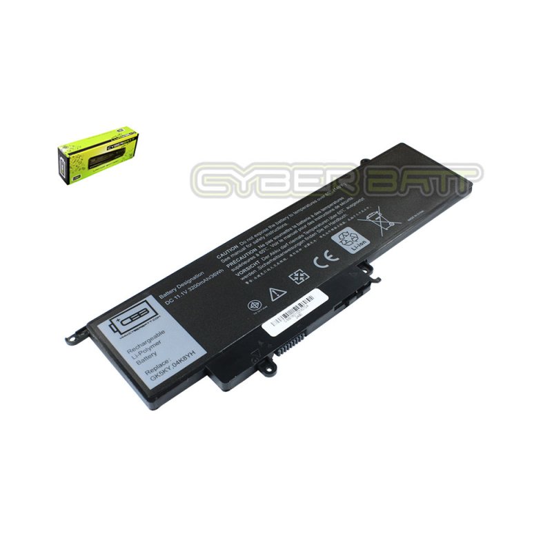 Battery Dell Inspiron 13 7347 Series : 11.1V - 3200mAh : 36Wh Black (CYBERBATT)