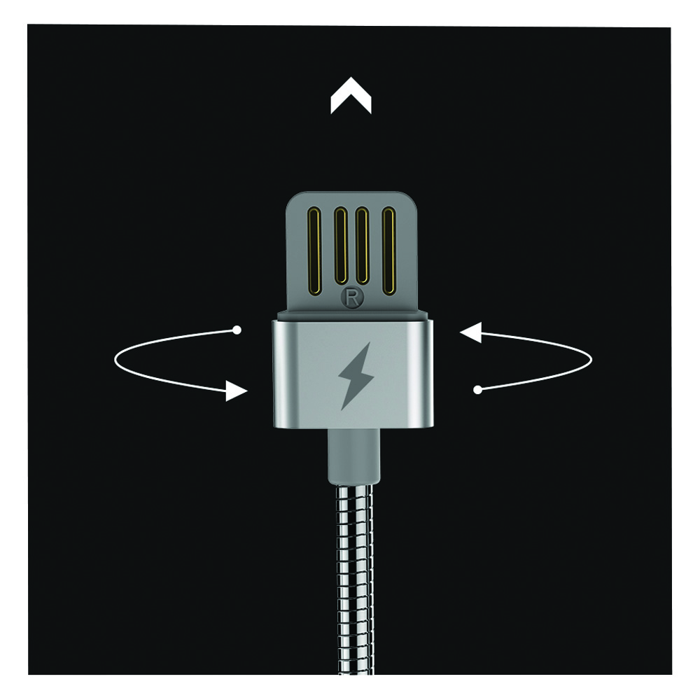 CHARGING CABLE WDC-039 Micro USB Alloy (Tarnish) 