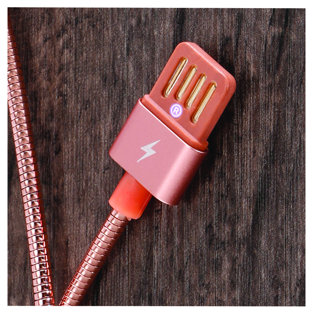 CHARGING CABLE WDC-039 Lightning Alloy (Rose Gold) 
