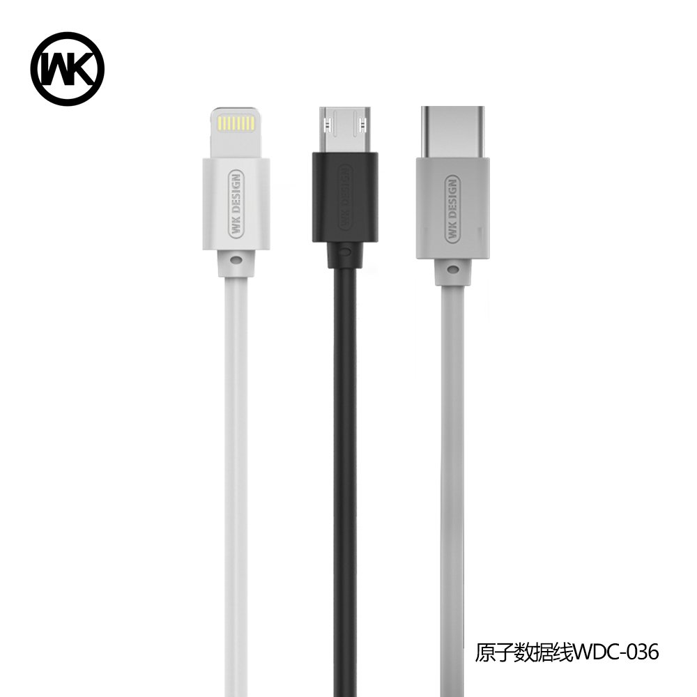 CHARGING CABLE WDC-036 Micro USB Atom (White) 