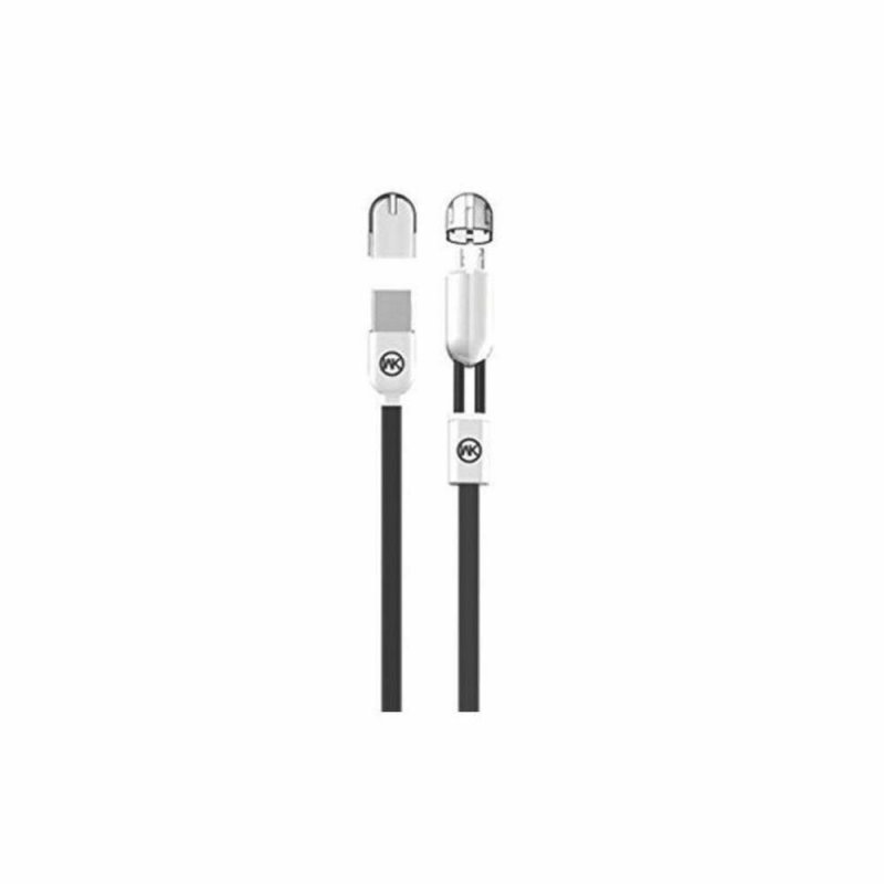 CHARGING CABLE WDC-001 2 in 1 Micro USB/Lightning Gemini (Black) 