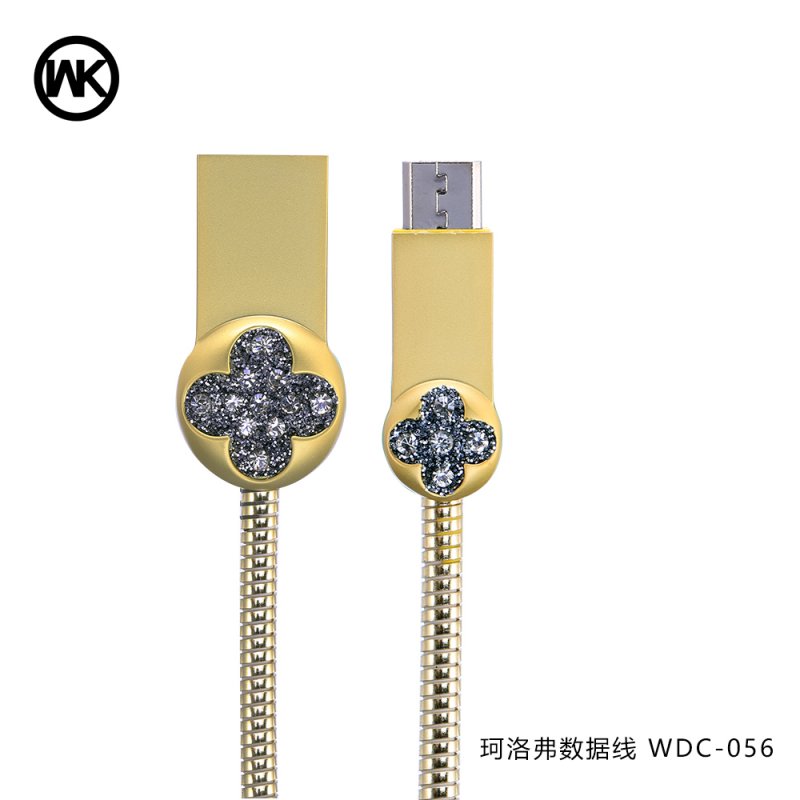 CHARGING CABLE WDC-056 Micro USB  Clover (Gold) 