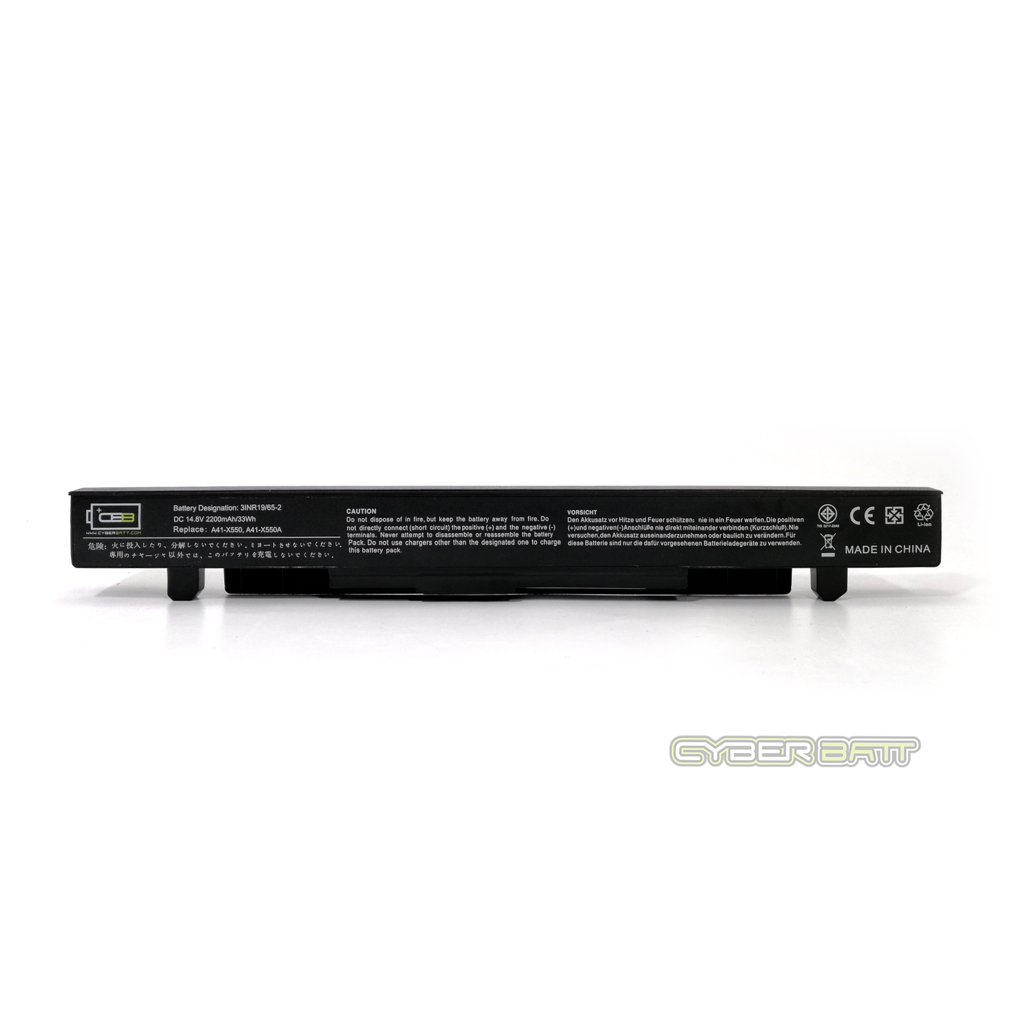 Battery Asus X450 Series A41-X550A : 14.8V-2200mAh Black (CYBERBATT)