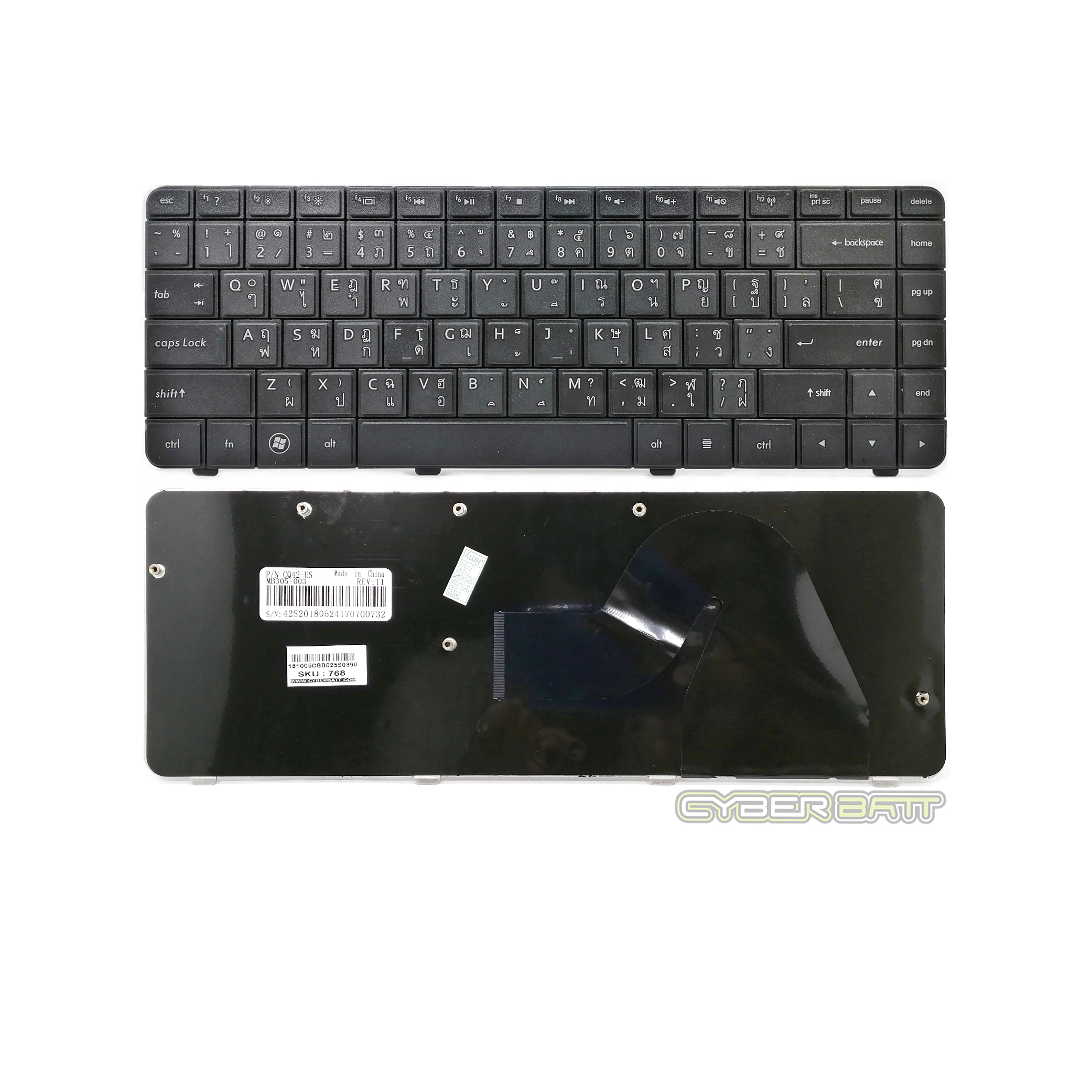 Keyboard HP/Compaq G42 Presario CQ42 Series Black TH 