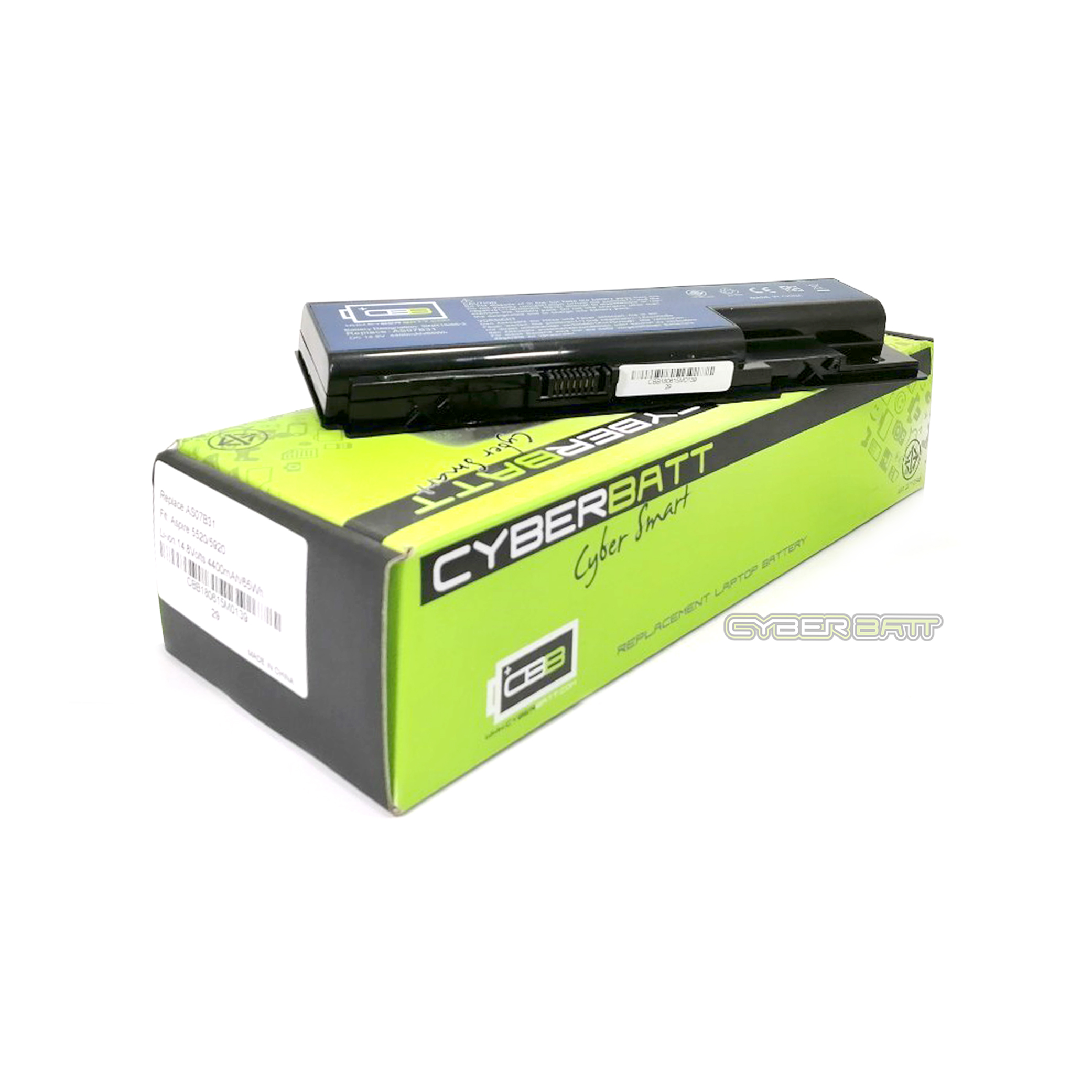 Battery Acer Aspire 5520 : 14.8V-4400mAh Black (CYBERBATT) 