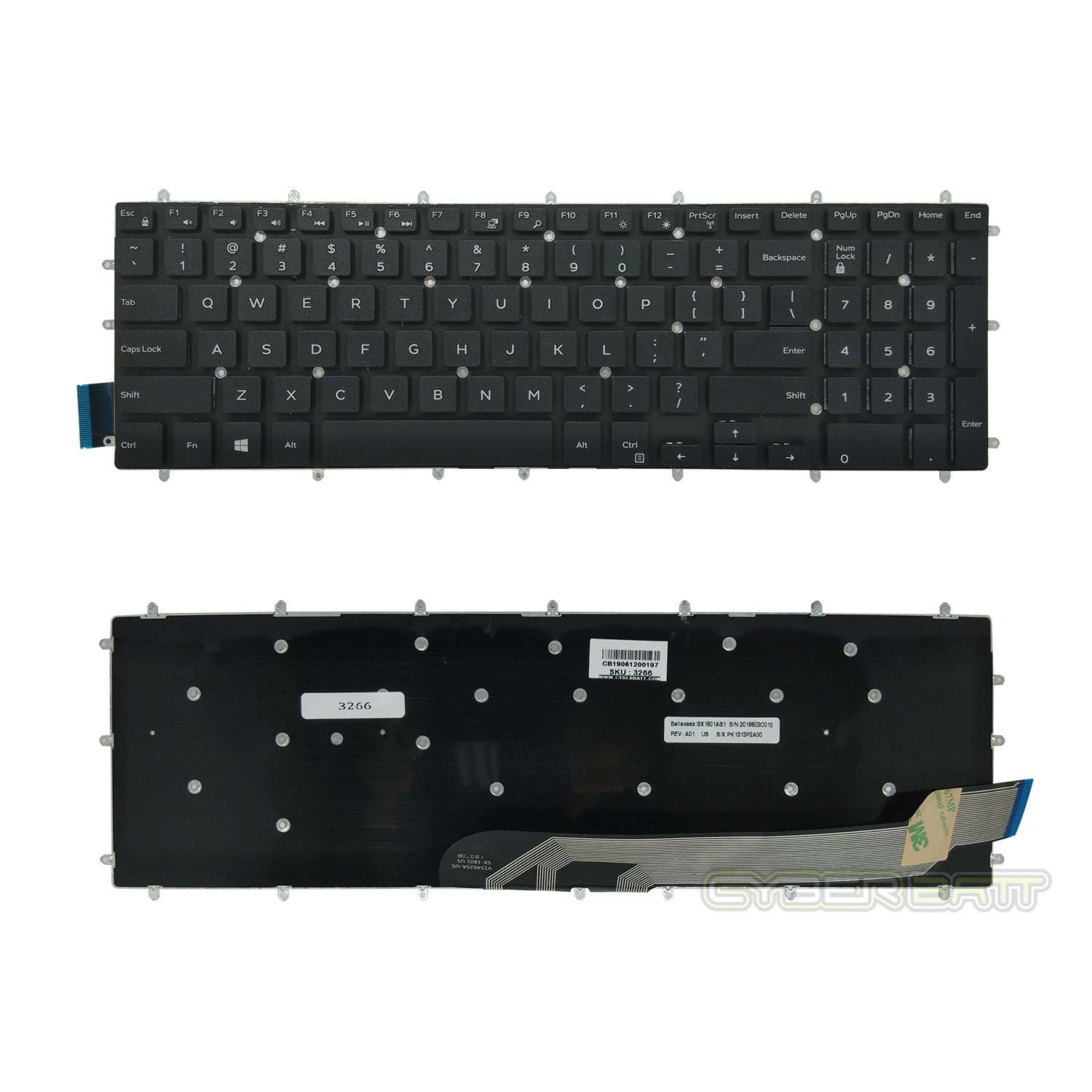 Keyboard Dell Inspiron 5570 Black US