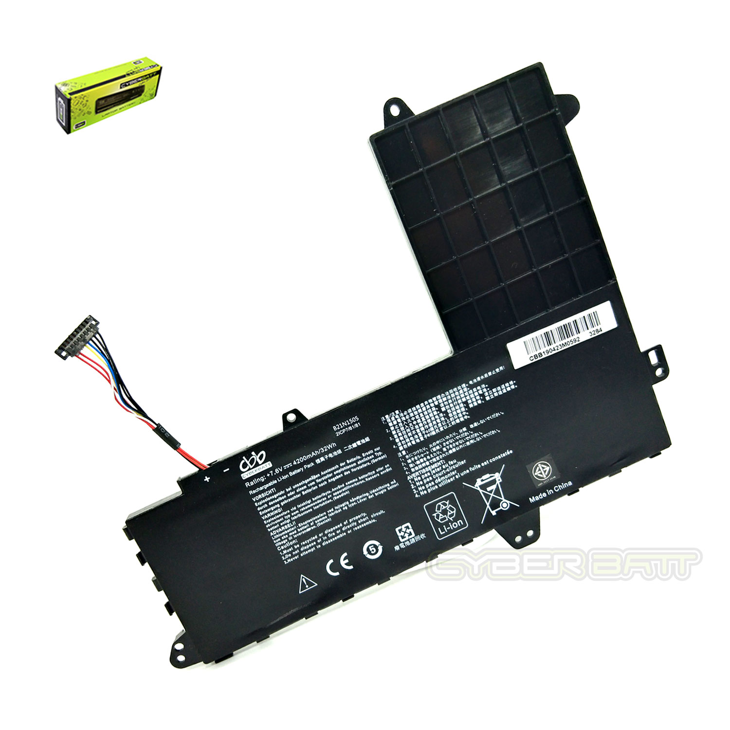 Battery Asus EeeBook E402MA B21N1505-2S1P : 7.6 V- 32Wh Black (CBB)