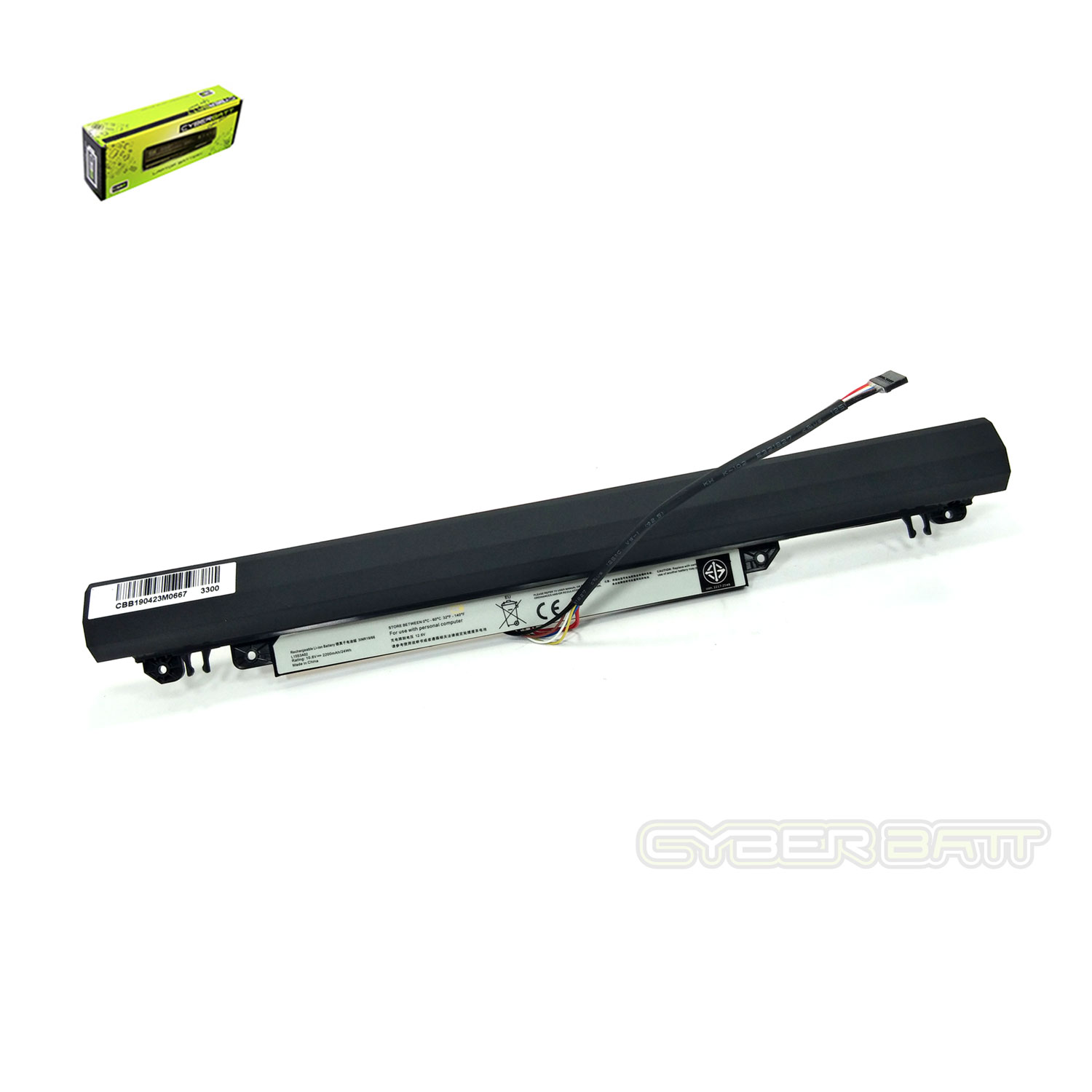 Battery Lenovo IdeaPad 110-14IBR L15S3A02 : 10.8 V-2200mAh Black (CBB)