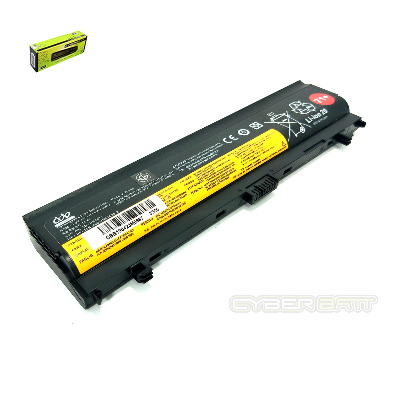 Battery Lenovo ThinkPad L560 00NY486 : 10.8 V-4400mAh Black (CBB)