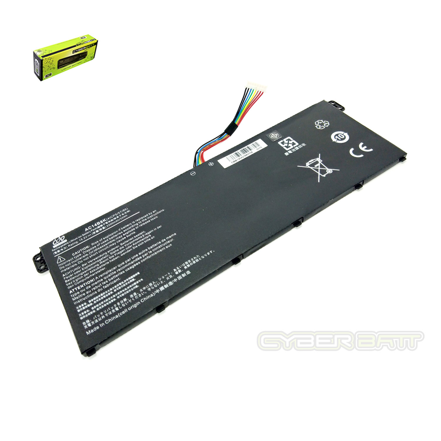 Battery Acer Aspire E3-111 C14B18J-3S1P : 11.4V-2200mAh Black (CBB)