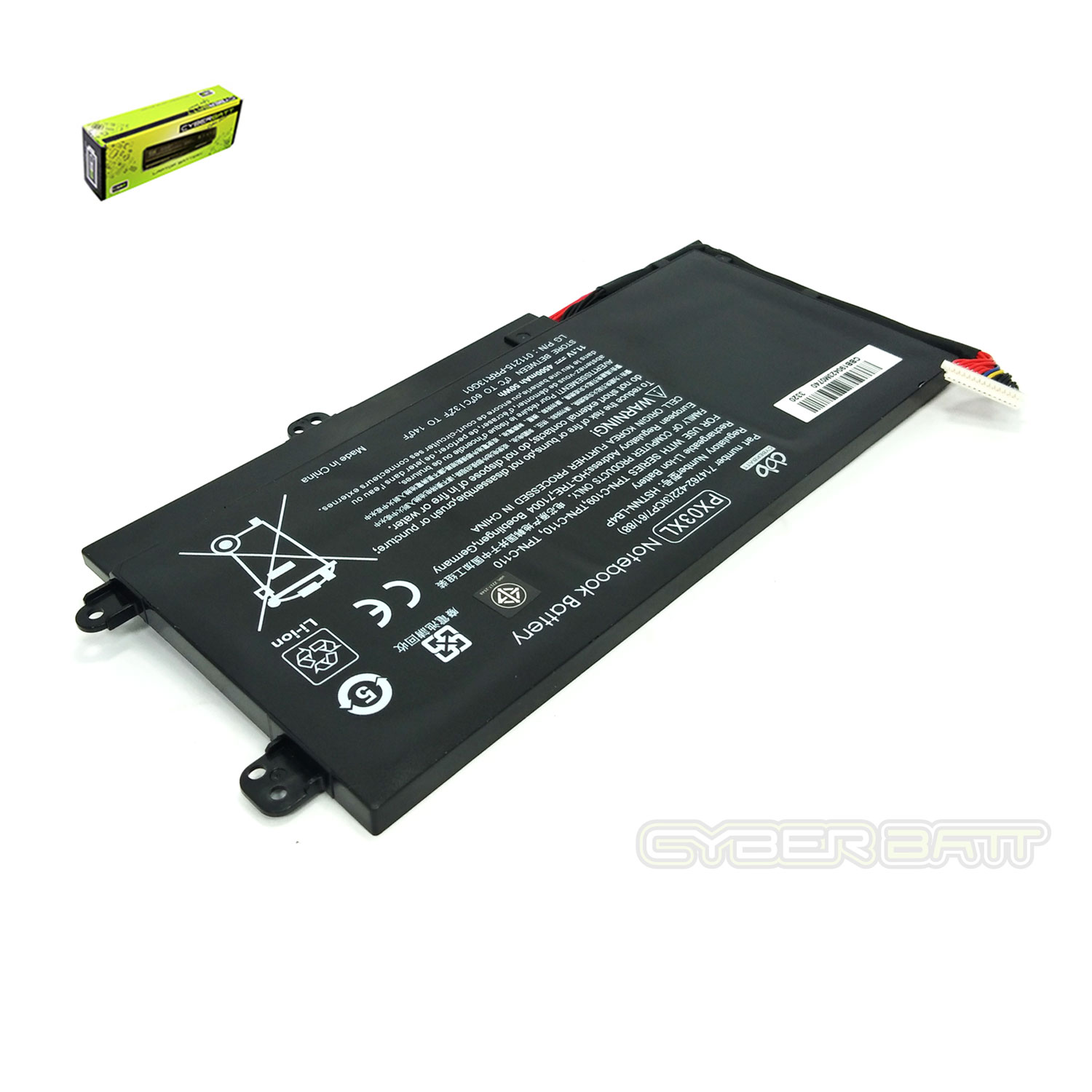 Battery HP Envy 14 Sleekbook PX03-3S1P : 11.1 V- 4500 mAh 50Wh Black (CBB)