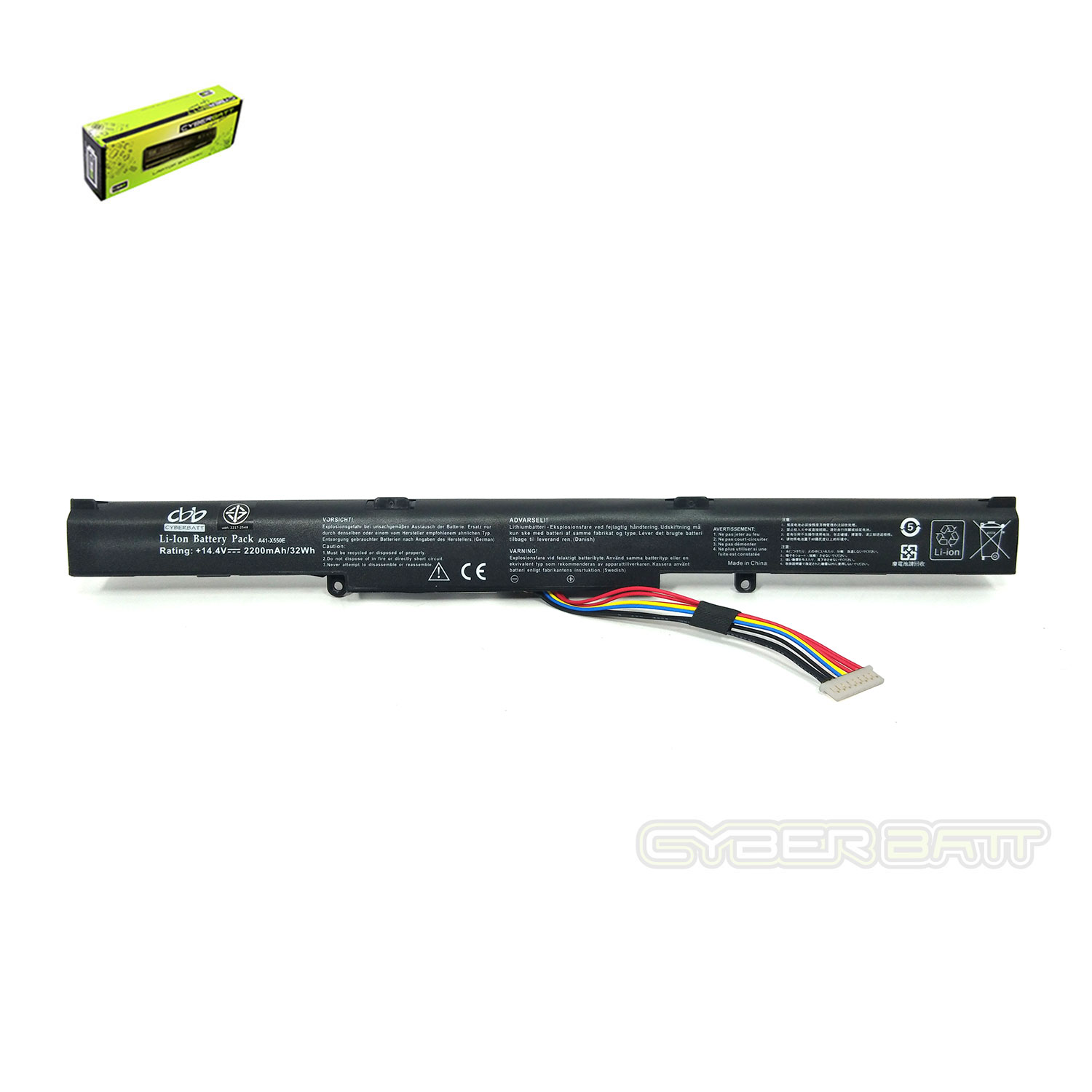 Battery Asus N552 N552V N552VX : 14.4V-2200mAh/32Wh Black (CBB)
