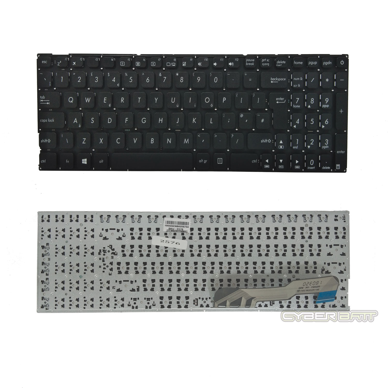 Keyboard ASUS K541 Series UK Black ( Big Enter )