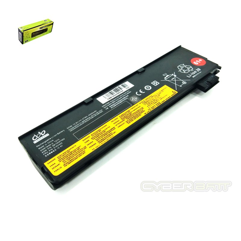 Battery Lenovo Thinkpad T470 T570-3S2P: 11.1V-4400mAh Black (CBB)