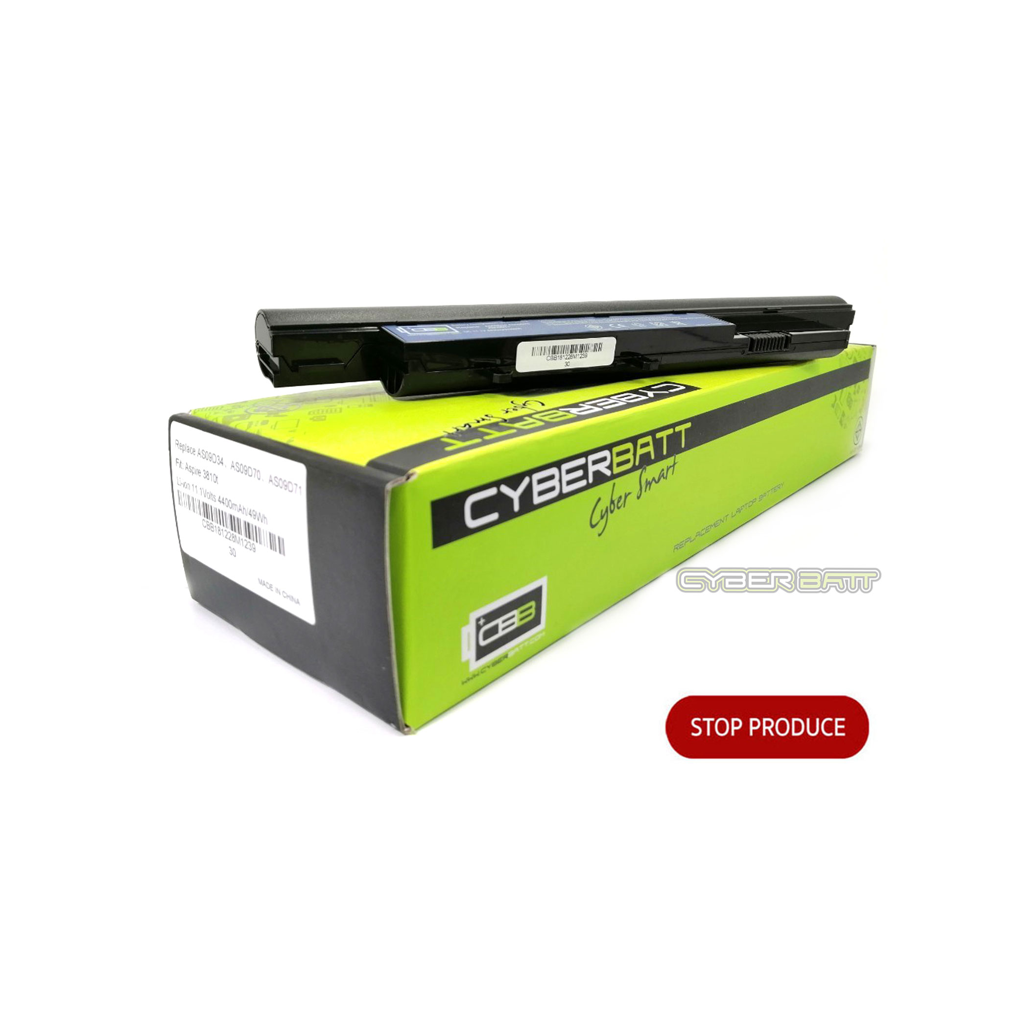 Battery Acer Aspire 3810t : 11.1V-4400mAh Black (CYBERBATT)