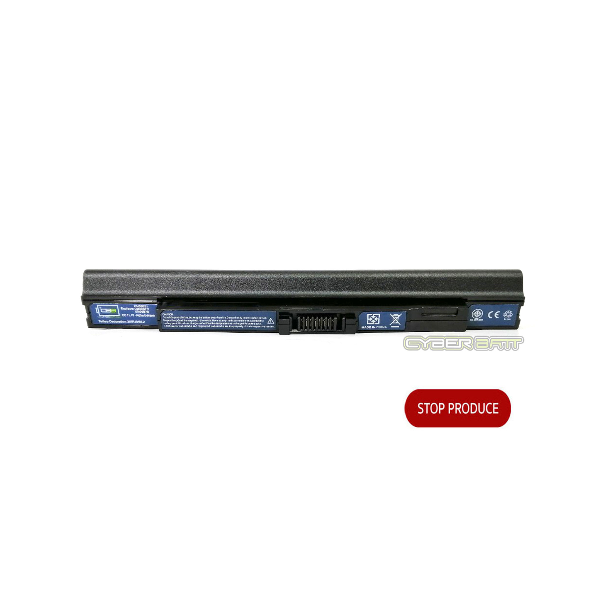 Battery Acer Aspire One 751 : 11.1V-4400mAh Black (CYBERBATT) 