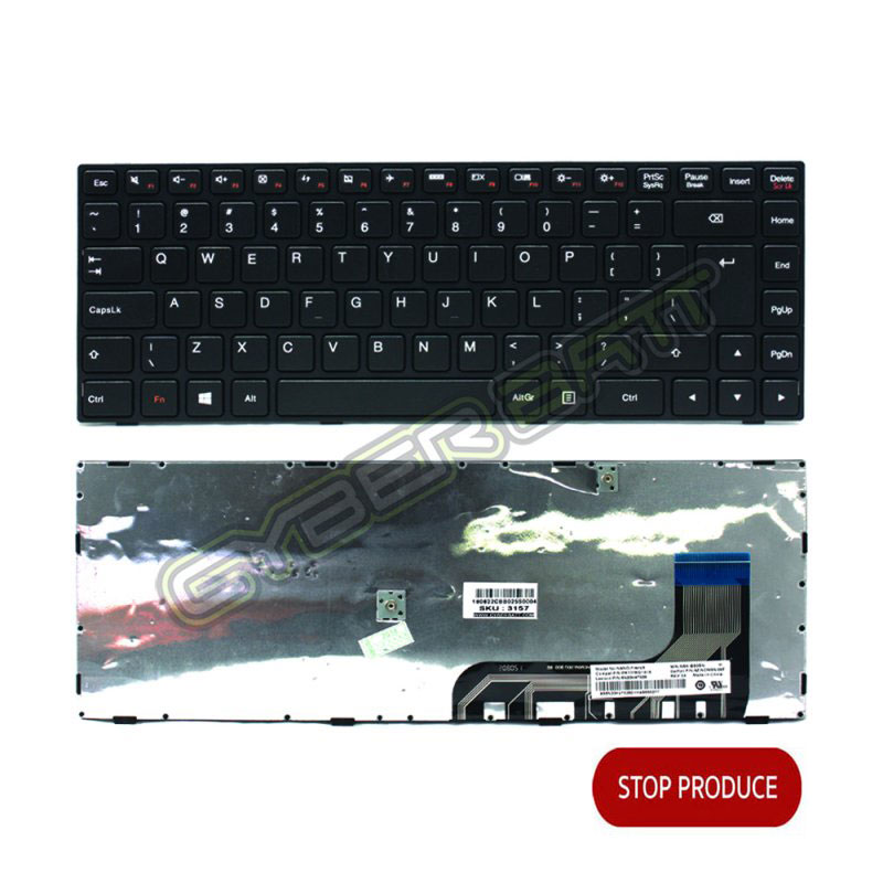 Keyboard Lenovo Ideapad 100-14IBY 100-14 100-14IBD Black UK (Big Enter) 